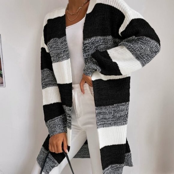 casual and comfy STRIPED CARDIGAN - Picture 3 of 7